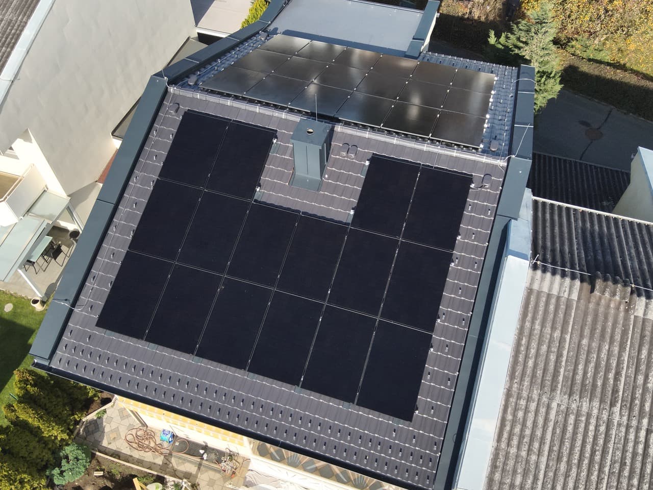 Photovoltaikanlage auf einem Reihenhaus